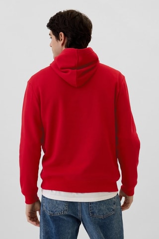 Sweat polaire à capuche - Rouge