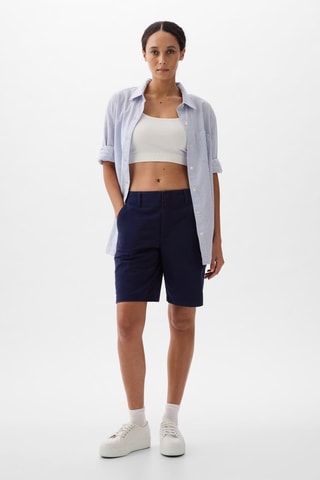 Bermuda slim fit - Marineblauw