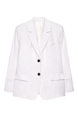 Linnen Blazer Regular Fit - Wit