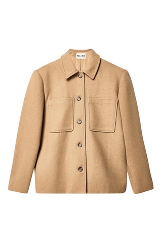 Oversized Wollen Jasje - Camel