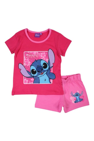 T-shirt et short Stitch Lilo et Stitch Disney  - Rouge, bleu et rose