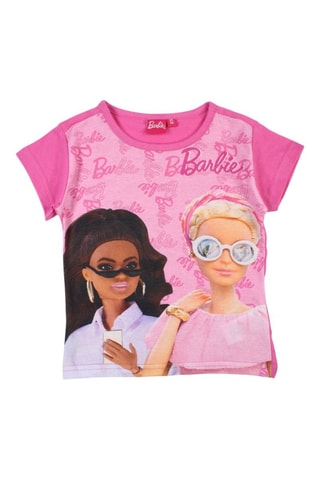 T-shirt Barbie  - Beige, marron et rose