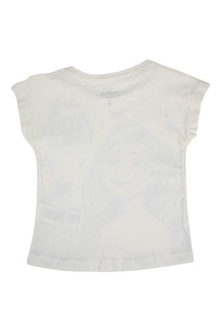 T-shirt Elsa La Reine des Neiges Disney  - Beige, vert et jaune