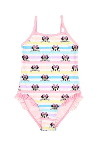 Maillot 1 pièce Minnie Disney - Bleu, jaune et rose