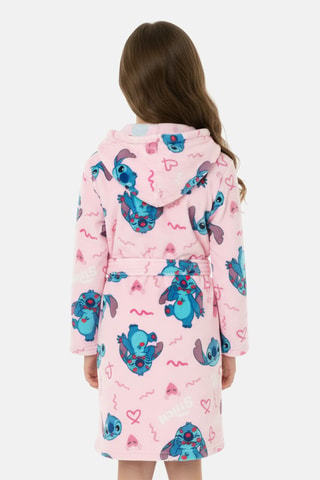 Peignoir à capuche Lilo et Stitch Disney - Rose