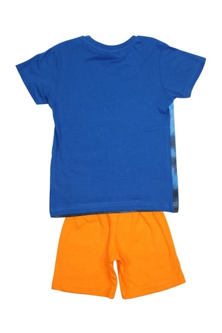 T-shirt et short Son Goku Dragon Ball Super - Bleu, jaune et orange