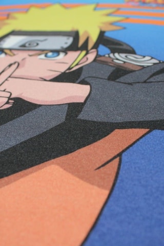T-shirt et short Naruto Shippuden  - Bleu, jaune et orange