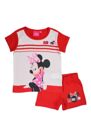 T-shirt et short Minnie Disney - Blanc, noir et rouge