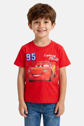 T-shirt Flash McQueen Cars Disney Pixar - Rouge