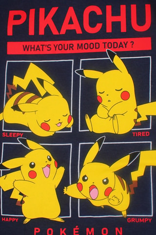 T-shirt Pikachu Pokémon - Noir