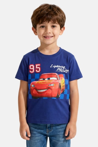 T-shirt Flash McQueen Cars Disney Pixar - Bleu