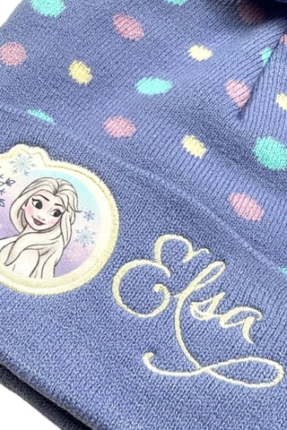 Bonnet à pompon Elsa La Reine des Neiges Disney  - Jaune, violet et rose