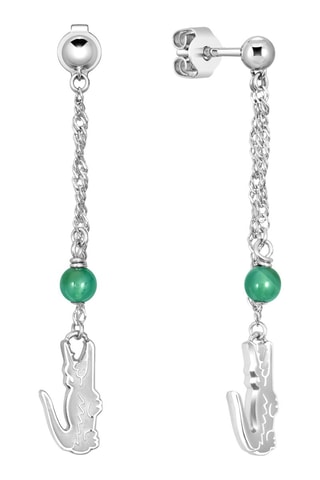 Boucles d'oreilles - Plaqué or blanc et pierres naturelles