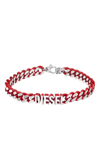 Bracelet - Argenté et rouge