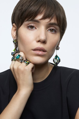 Bague Chroma - Blanc et vert