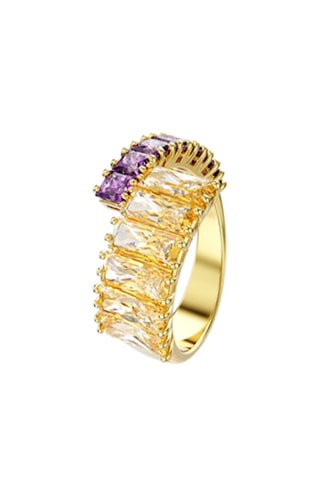 Bague dorée à l'or jaune Matrix