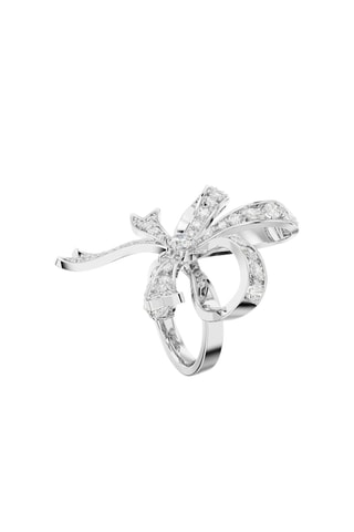 Bague ornée de cristaux Swarovksi Volta - Blanc