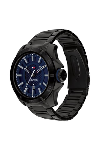 Montre à quartz en acier - Noir