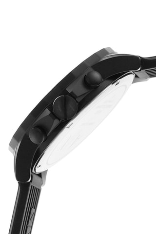 Montre à quartz en silicone - Chronographe - Noir