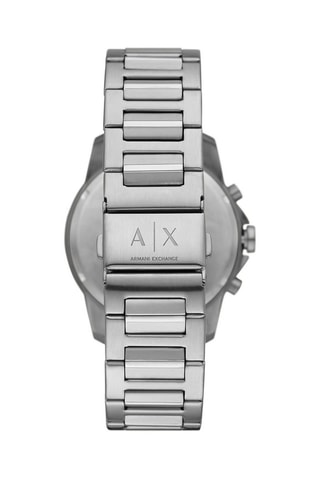 Montre à quartz en acier - Chronographe - Argenté et blanc