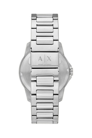 Montre à quartz en acier Banks - Argenté et noir