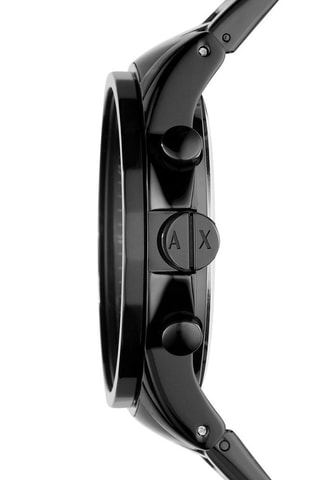 Montre à quartz en acier - Chronographe - Noir