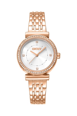 Montre à quartz en acier - Doré rose et argenté