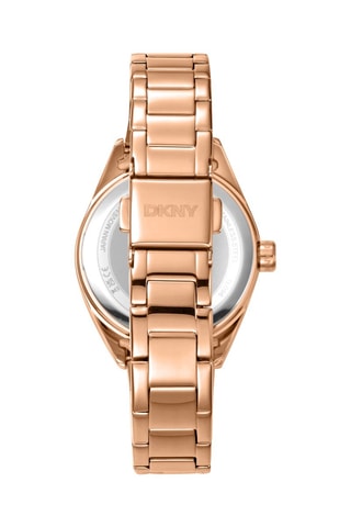 Montre à quartz en acier - Doré rose et argenté
