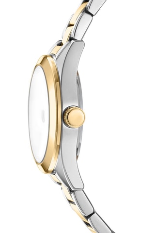 Montre à quartz en acier - Argenté et doré