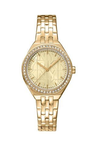 Montre à quartz en acier - Doré