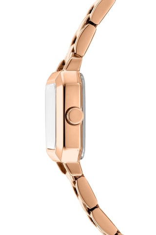 Montre à quartz en acier - Doré rose et argenté