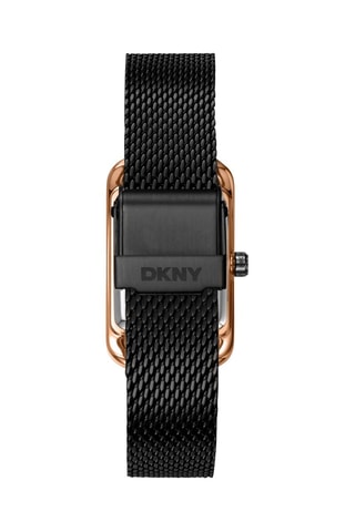Montre à quartz en acier - Noir et doré