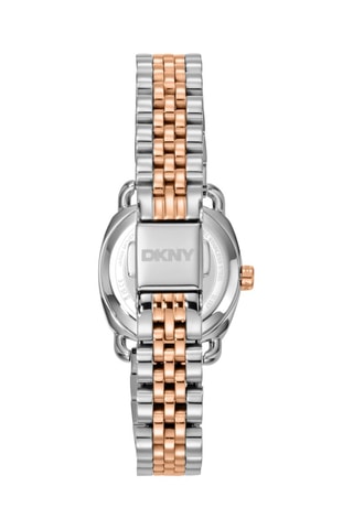 Montre à quartz en acier - Argenté et doré rose