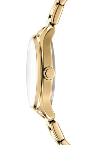 Montre à quartz en acier - Doré