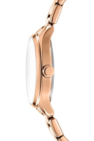 Montre à quartz en acier - Doré rose