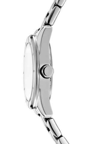 Montre à quartz en acier - Argenté et noir