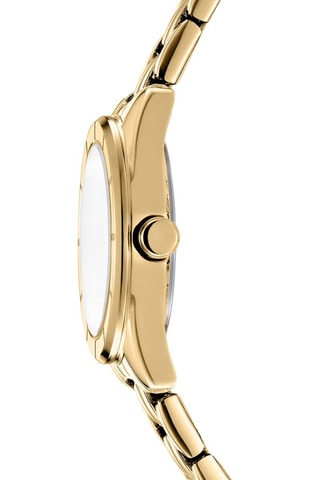 Montre à quartz en acier - Doré