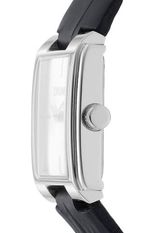 Montre à quartz en cuir - Noir et argenté