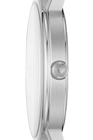 Montre à quartz en cuir Marron et argenté