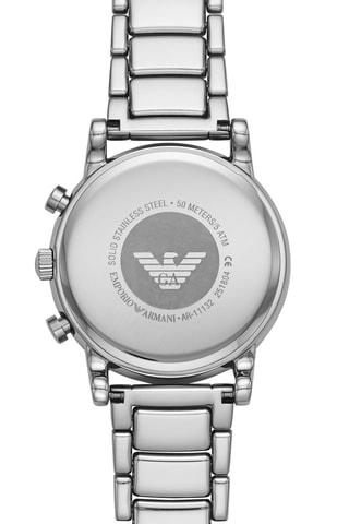 Montre à quartz en acier - Gris et bleu