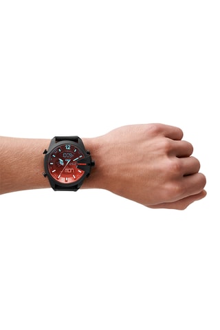 Montre anadigitale en mélange - Chronomètre - Noir et rouge