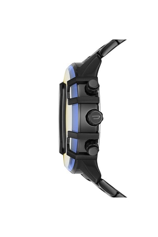 Montre à quartz en acier inoxydable - Chronographe - Noir