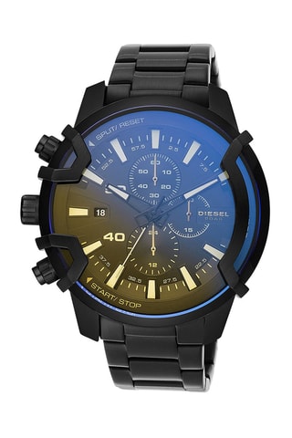 Montre à quartz en acier inoxydable - Chronographe - Noir