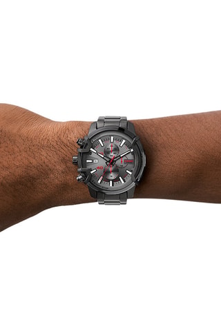 Montre à quartz en acier - Chronographe - Gris