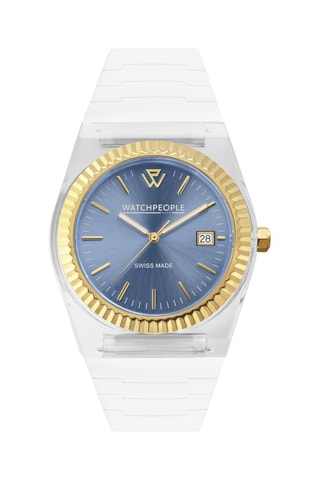 Montre à quartz en silicone - Blanc