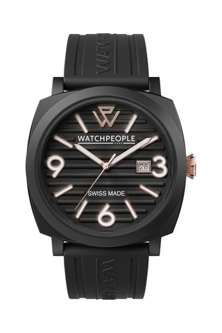 Montre à quartz en silicone - Noir