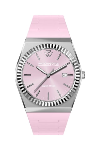 Montre à quartz en silicone WP1 - Rose et argenté