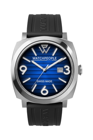 Montre en silicone - Noir et argenté
