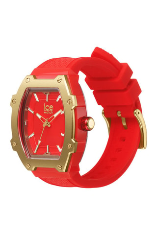 Montre à quartz en silicone ICE Boliday - Rouge et doré