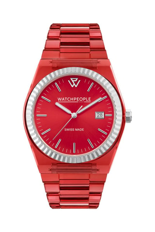 Montre à quartz en polyamide WP1 - Rouge et argenté